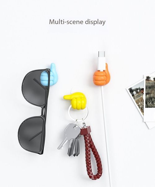 20Pcs Creative Thumb Self-adhesive Wall Hooks