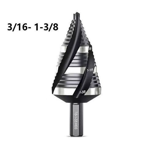 5Pcs Spiral Step Drill Bit Hole Opener Set