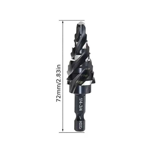 5Pcs Spiral Step Drill Bit Hole Opener Set