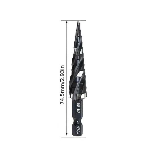 5Pcs Spiral Step Drill Bit Hole Opener Set