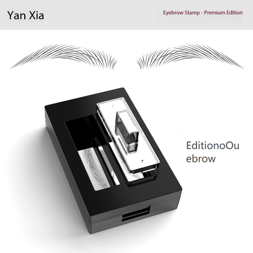Eyebrow Stamp & Cushion Set: Realistic, natural look  waterproof, sweat-proof, and smudge-proof  a must-have tool for effortless, quick eyebrow styling.