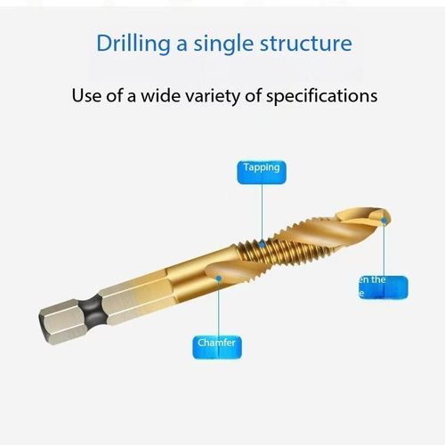 6Pcs 3-in-1 Composite Drill Tap Bits Set