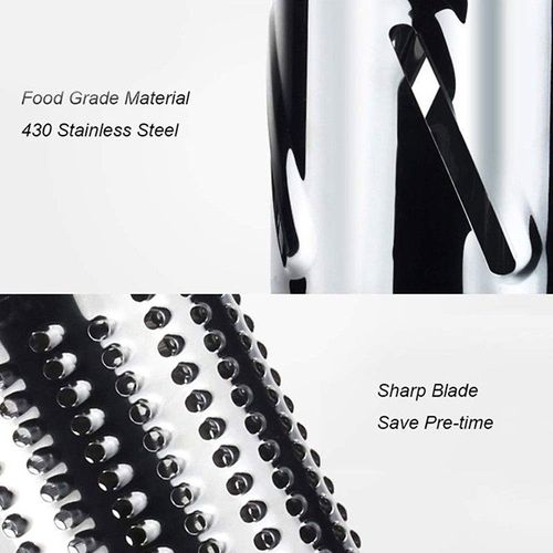Manual Rotary Vegetable Slicer Grater with 3 Stainless Steel Drums Kitchen Tool