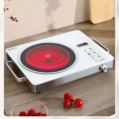 3500W Infrared Ceramic Cooker with Ceramic Panel   Compatible with various types of cookware  a multifunctional, smart appliance capable of brewing tea, stir frying, hot pot cooking, and more.