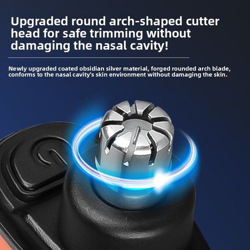 (Pack of 2) USB Rechargeable Electric Nose Hair Trimmer with Digital Display – Washable, Painless Shaver