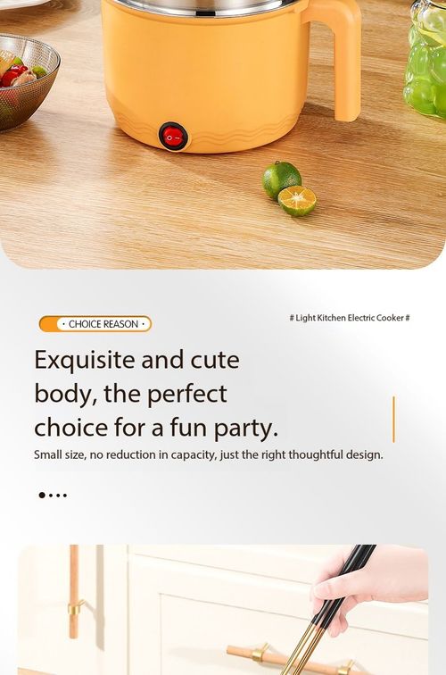 Mini Electric Cooking Pot Multi-function Boiler Fryer Hot Pot No Steamer for Dorm Home