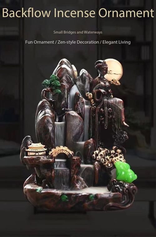 Backflow Incense Burner Mountain Dragon Ornament Resin Zen Aromatherapy Holder Home Decor