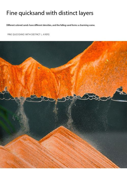 3D Flowing Sand Art Painting 12 Inch Desktop Ornament Home Office Decor