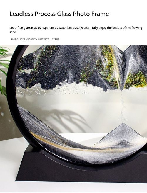 3D Flowing Sand Art Painting 12 Inch Desktop Ornament Home Office Decor