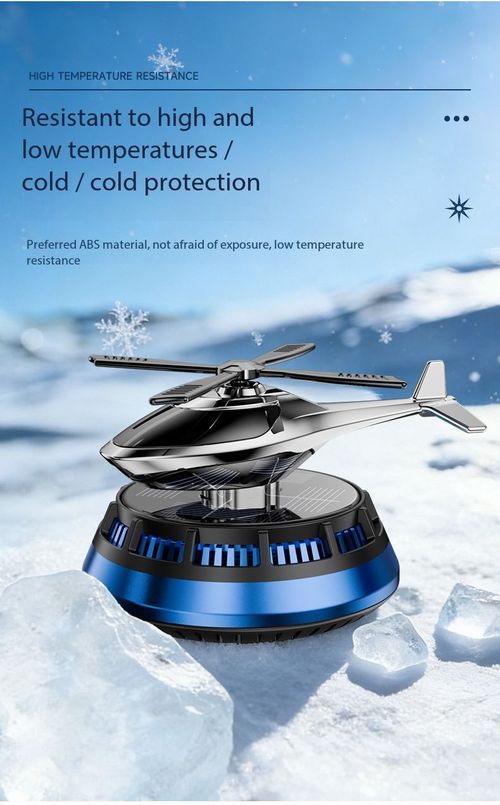 Solar Powered Rotating Helicopter Car Air Freshener Perfume Diffuser Dashboard Ornament
