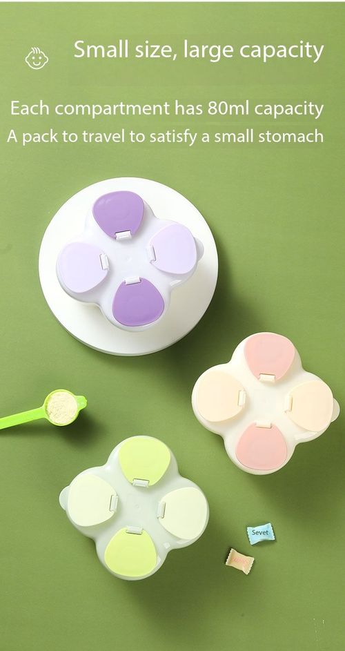 4 Compartment Portable Baby Milk Powder Storage Box