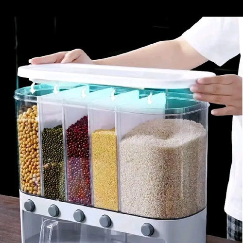 Multi-Compartment Grain Cereal Dispenser Sealed Storage Container
