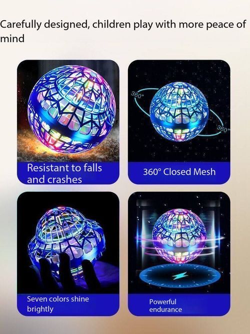 Smart Sensor Flying Ball with LED Lights Magic Hovering Boomerang Toy for Kids
