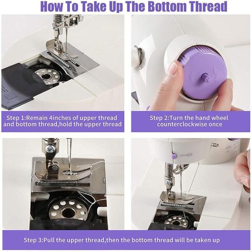 Portable Mini Electric Sewing Machine, Household Desktop Automatic Tailor Machine, Built‑in Light & Thread Cutter, Heavy‑Duty for Thick Fabric, Easy‑to‑Use Small Sewing Tool for Home DIY Clothing Repair