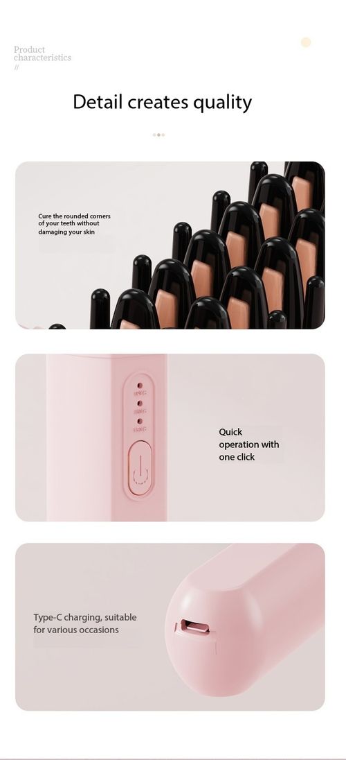 Portable Wireless Mini Hair Straightener Comb, Rechargeable Negative Ion Straightening Brush, 3 Temperature Settings, Travel Capsule Hot Comb for Smooth Frizz-Free Hair