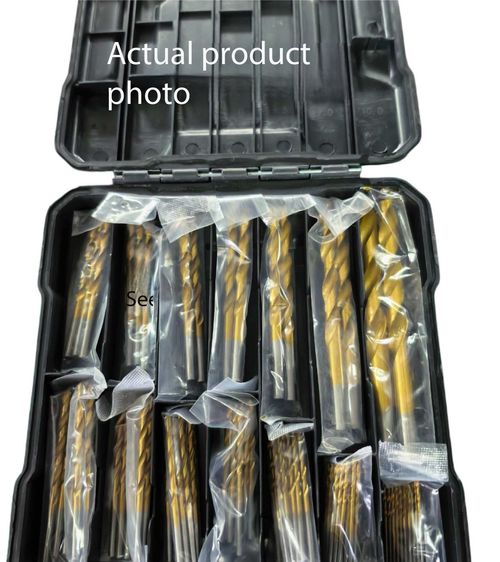 99‑Pcs Titanium Coated Twist Drill Bit Set, 1‑10mm Multi‑Size Round Shank Drill Bits for Electric Drill & Bench Drill