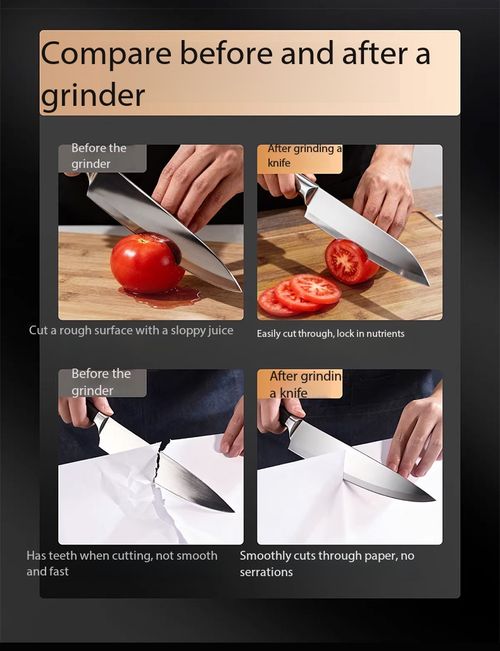 Electric Knife Sharpener 3-Sec Fast Sharpening USB Rechargeable Automatic Multifunction Knife Scissors Sharpener with Suction Base Replaceable Grinding Wheel Kitchen