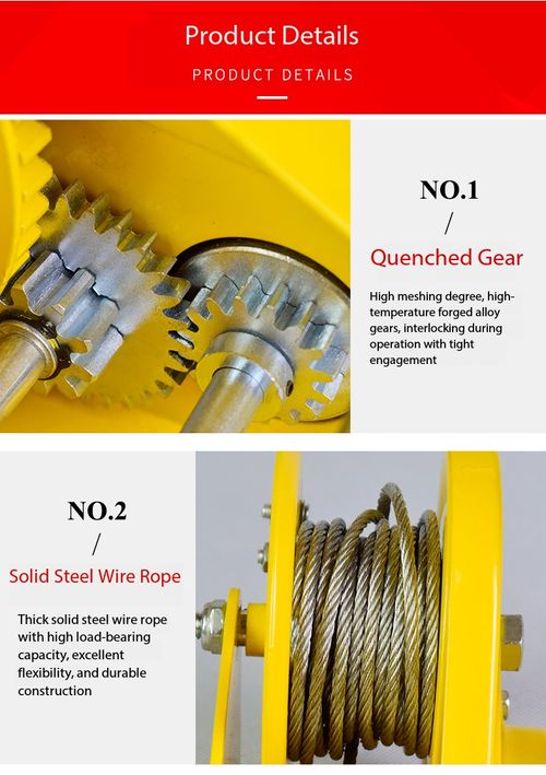 Self-Locking Hand Crank Winch with 10m Steel Wire Rope, 2-Way Brake Manual Winch, Heavy Duty Lifting Pulling Tool for Construction, Warehouse, Mining & Transport