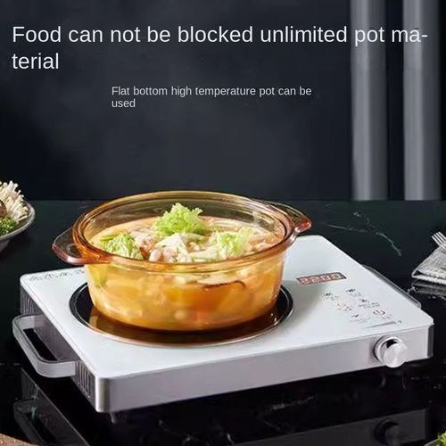 2200‑3500W Infrared Ceramic Electric Cooktop, Stainless‑Steel Body With Aluminum Knob, Multi‑Purpose Countertop Infrared Stove for All Cookware, 3‑Hour Timing Function For Home Kitchen Use