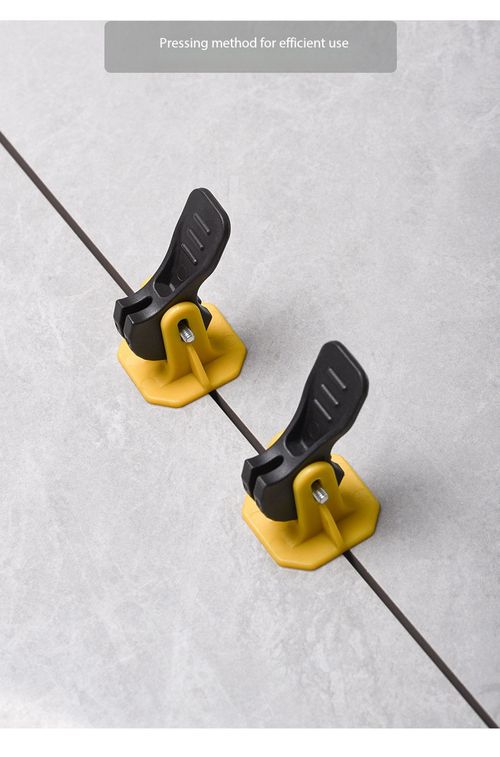 50Pcs Reusable Tile Leveling System, Quick Press Type Tile Levelers, Reusable T-pin Tile Spacers for Floor & Wall Tile Installation, Prevent Uneven Tile Surfaces