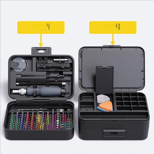 132 in 1 Precision Screwdriver Set Magnetic Screwdriver Bits Phone Repair Tool Kit with Tweezers Suction Cup Spudger for iPhone Laptop Watch Glasses DIY Repair