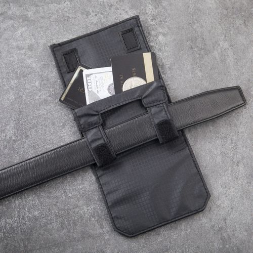 Anti‑Theft Hidden Travel Money Belt, Slim Waist Pouch, Secret Under‑Clothes Wallet for Passport Cash Card, Unisex Travel Security Waist Bag