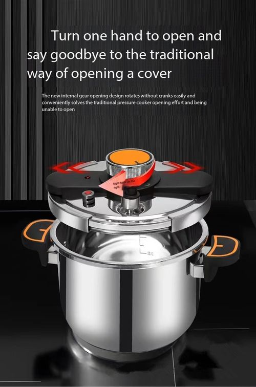 One‑Hand Rotatable Opening Thickened Stainless Steel Pressure Cooker, Multi‑Stove Compatible Explosion‑Proof Pressure Pot For Home Cooking