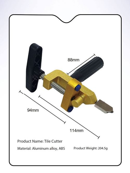 2-in-1 Tile & Glass Cutting Tool, Integrated Tile Cutter, Professional Ceramic Glass Opener for Glazed Tile, Slab Tile and Glass