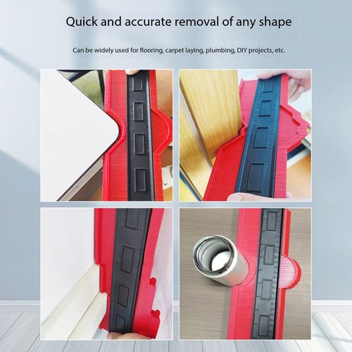 Multi-functional Outline Gauge, Contour Duplicator Shape Tracing Tool, ABS Irregular Profile Copy Gauge for Woodworking, Flooring, Tiling & DIY Construction