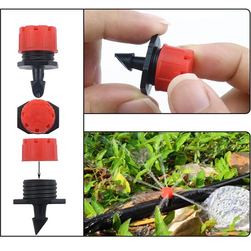 100‑Pack Adjustable 8‑Hole Drip Irrigation Sprinkler Nozzles