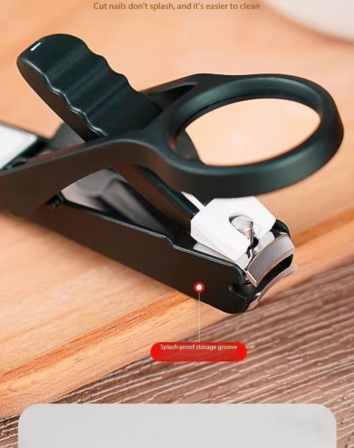 2 Pack Multifunctional Nail Clipper with Foldable Magnifying Glass & Nail File