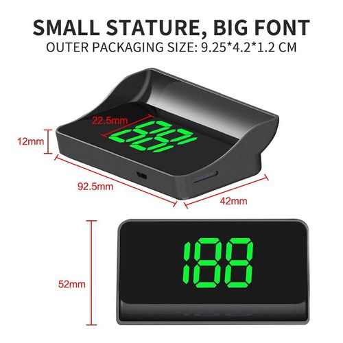 HUD Head Up Display GPS Speedometer Car Windshield Projector Extra Large HD LED Font Day Night Visible Speed Alarm Universal for Cars Nigeria