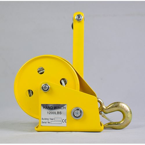 Self-Locking Hand Crank Winch with 10m Steel Wire Rope, 2-Way Brake Manual Winch, Heavy Duty Lifting Pulling Tool for Construction, Warehouse, Mining & Transport