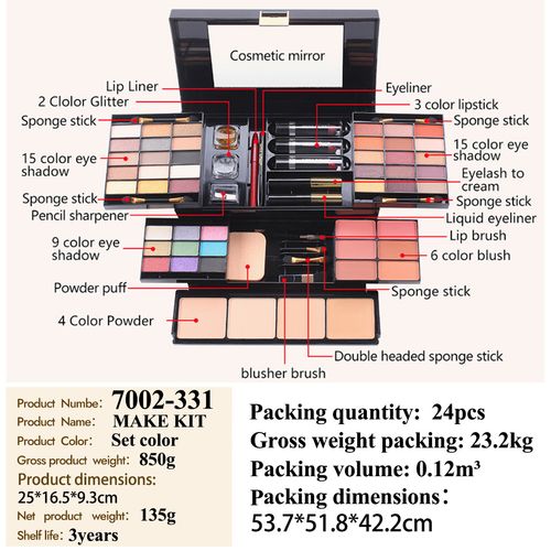 All in One Makeup Kit 39 Colors Eyeshadow Palette 6 Blush 4 Compact Powder 3 Lipstick Mascara Eyeliner Full Face Cosmetic Gift Set with Mirror for Women Girls Nigeria