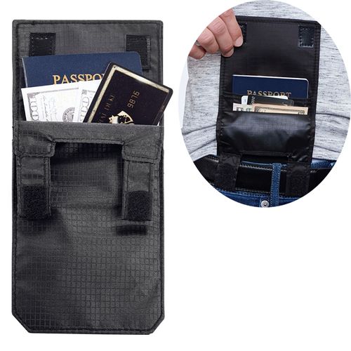 Anti‑Theft Hidden Travel Money Belt, Slim Waist Pouch, Secret Under‑Clothes Wallet for Passport Cash Card, Unisex Travel Security Waist Bag