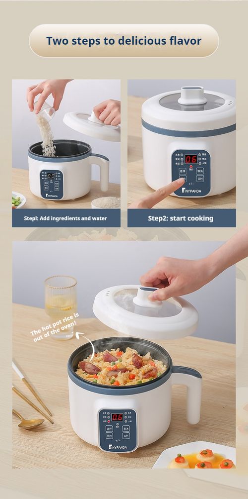 1.7L Smart Multi-Function Electric Cooking Pot, Non-Stick Mini Electric Hot Pot with Pre-set Timer, Ideal for Rice, Soup, Steaming, Frying, Perfect for Single & Family Daily Cooking