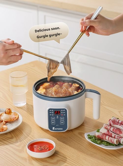 1.7L Smart Multi-Function Electric Cooking Pot, Non-Stick Mini Electric Hot Pot with Pre-set Timer, Ideal for Rice, Soup, Steaming, Frying, Perfect for Single & Family Daily Cooking
