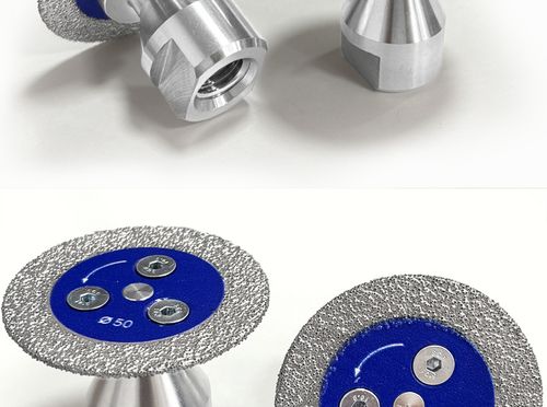3Pcs M14 Thread Diamond Mini Saw Blade, 50mm Vacuum Brazed Cutting Disc, Detachable Stone Cutting Wheel for Marble, Quartz, Ceramic, Glass & Artificial Stone