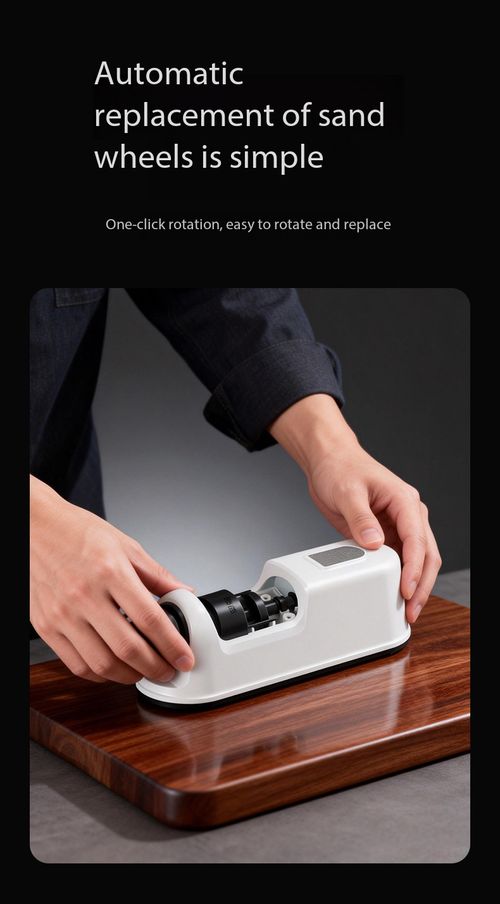 Electric Knife Sharpener 3-Sec Fast Sharpening USB Rechargeable Automatic Multifunction Knife Scissors Sharpener with Suction Base Replaceable Grinding Wheel Kitchen