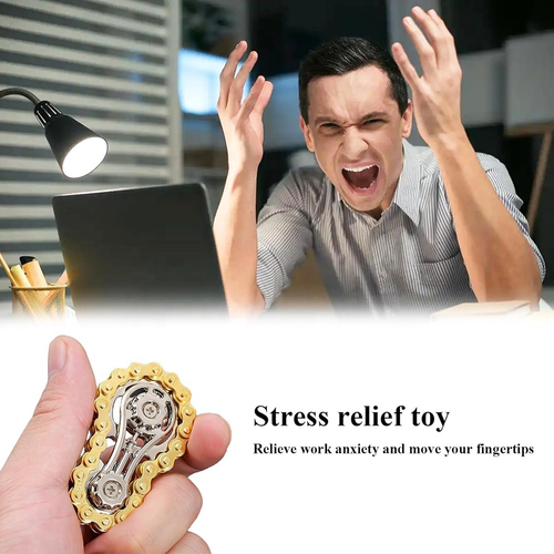 Metal Chain Gear Fidget Toy Flywheel Fidget Spinner Stress Relief Anxiety EDC Toy Mechanical Chain Finger Toy for Kids Adults Nigeria