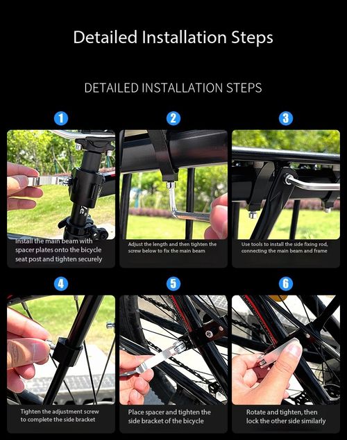 Quick‑Release Aluminum Alloy Bicycle Rear Rack Passenger and Cargo Carrier with Safety Tail Light