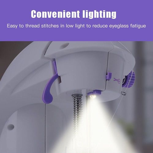 Portable Mini Electric Sewing Machine, Household Desktop Automatic Tailor Machine, Built‑in Light & Thread Cutter, Heavy‑Duty for Thick Fabric, Easy‑to‑Use Small Sewing Tool for Home DIY Clothing Repair
