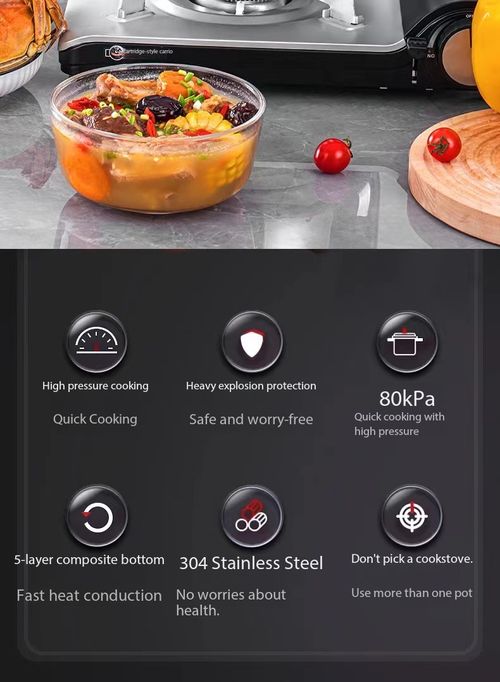 One‑Hand Rotatable Opening Thickened Stainless Steel Pressure Cooker, Multi‑Stove Compatible Explosion‑Proof Pressure Pot For Home Cooking