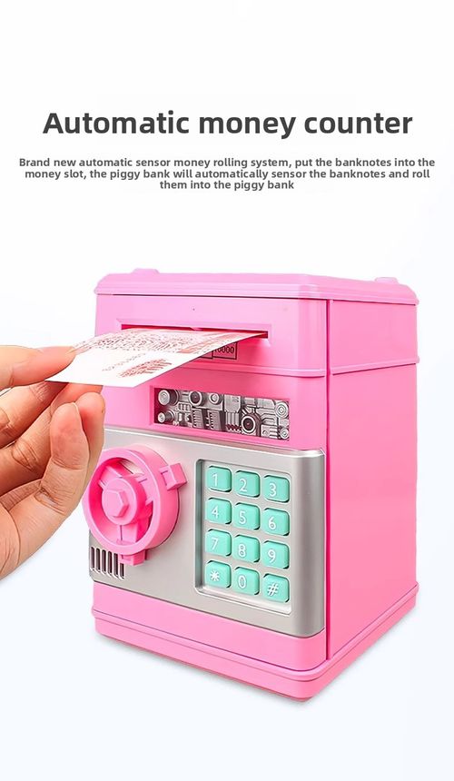Kids ATM Piggy Bank with Auto Bill Feeder | Password Protected Electronic Money Box | Educational Savings Toy
