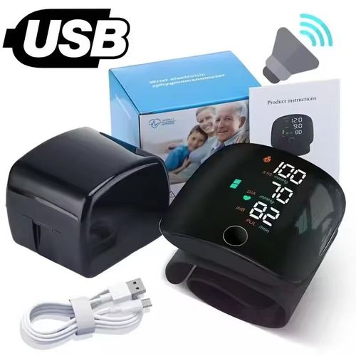 Wrist Blood Pressure Monitor Rechargeable Smart Touchscreen BP Machine 2x99 Memory Irregular Heartbeat Detection Digital Sphygmomanometer for Home Use Nigeria