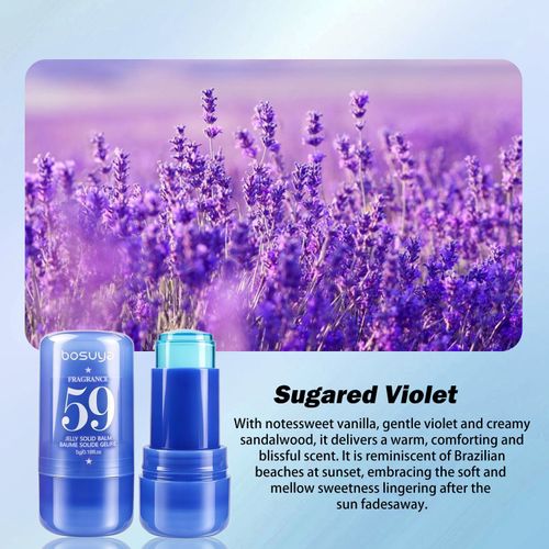 Bosuya 4PCS Jelly Solid Perfume Balm Set – Long Lasting Fragrance Stick for Women & Men, Portable & Non-Sticky