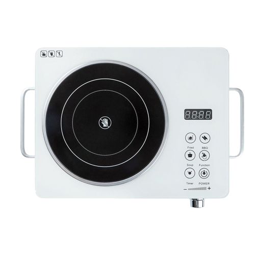 2200‑3500W Infrared Ceramic Electric Cooktop, Stainless‑Steel Body With Aluminum Knob, Multi‑Purpose Countertop Infrared Stove for All Cookware, 3‑Hour Timing Function For Home Kitchen Use