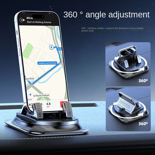 360° Rotating Car Phone Holder - Heavy Duty Dashboard Mount for All Smartphones - Mech Style Universal Stand