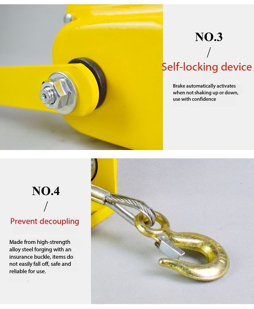 Self-Locking Hand Crank Winch with 10m Steel Wire Rope, 2-Way Brake Manual Winch, Heavy Duty Lifting Pulling Tool for Construction, Warehouse, Mining & Transport