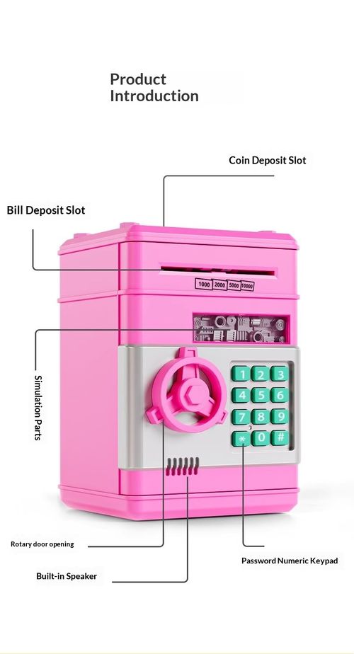 Kids ATM Piggy Bank with Auto Bill Feeder | Password Protected Electronic Money Box | Educational Savings Toy